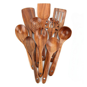 Espátula de madera resistente al calor para cocina, utensilios de cocina para mezclar y freír, de Vietnam. - Product Image 1