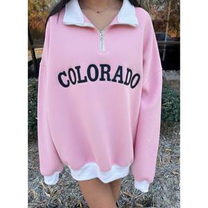 เสื้อพูลโอเวอร์แขนยาวคอเต่าแบบซิปครึ่งตัวสำหรับผู้หญิง ระบายอากาศได้ดี เป็นมิตรกับสิ่งแวดล้อม น้ำหนักเบา เหมาะสำหรับฤดูหนาว พร้อมลายปัก - Product Image 4