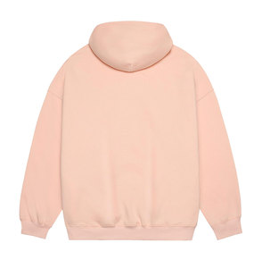 Sudadera con capucha de doble capa, superventas, rosa claro liso, tallas grandes para hombre, con estampado puff, de algodón grueso - Product Image 3