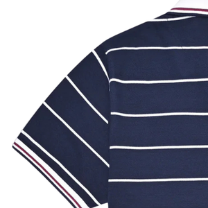 Mens Striped Jersey for Shirt Short Sleeve Casual Breathable Soft Lightweight <b>Classic</b> Collar Summer Smart Quick Dry Cotton Top - Product Image 4
