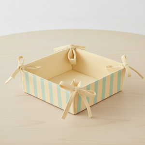 Organisateur de corbeille à pain en coton bol en tissu de coton doux pour le pain, les pâtisseries et les petits pains pliables et lavables - Product Image 3