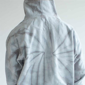 Sweat à capuche tie-dye pour homme, grande taille, 100% coton, imperméable, hiver, style streetwear hip-hop, décontracté, Y2K, gothique - Product Image 5