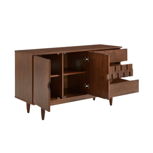 Modern Wooden <b>Sideboard</b> Cabinet Solid Wood <b>Storage</b> Cabinet Buffet Drawer Door Living Room Furniture - Product Image 2