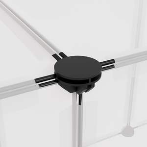 Jaula Grande para Animales, Transparente, de Plástico PP Blanco y Acero, Suministros para Animales Pequeños - Product Image 6