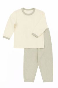JALBEBE Set Loungewear Unisex per Neonati a Costine Tinta Unita per Tutte le Stagioni, 2 Pezzi, Manica Lunga, Morbido Cotone/Modal/Spandex, Top e Pantaloni, Abbigliamento da Casa - Product Image 2