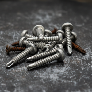 Tornillos Autoperforantes de Cabeza Plana PDC de Acero Inoxidable (304/316/410), Rosca Profunda y Gruesa, Alta Resistencia Clase 8, Resistentes a la Corrosión - Product Image 1