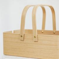 Panier de rangement en bois fait main, écologique et personnalisable, avec poignées, pour fruits et légumes, design moderne et décoratif