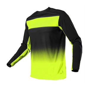 Vêtements de course moto respirants, design personnalisé, manches longues, 100 % polyester, haute qualité, fabricant de maillots de motocross. - Product Image 3