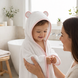 Serviette à capuche pour bébé 420 GSM 100% coton, épaisse, absorbante, écologique, séchage rapide, hypoallergénique, certifiée OEKO-TEX, pour nouveau-né - Product Image 5