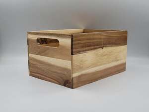 Wooden Pine <b>Storage</b> <b>Crate</b> Box/ Rectangle bamboo box Stackable Household Organization Container gift packaging - Product Image 2