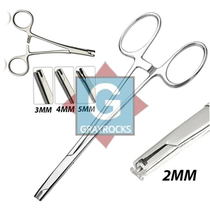 Pinzas Quirúrgicas GRAYROCKS de 2MM, 3MM, 4MM y 5MM, Pinzas de Precisión para Sujetar Anclajes Dérmicos - Product Image 1