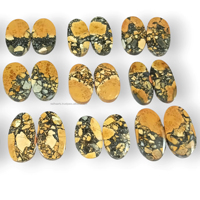 Pierre précieuse naturelle Maligano Jasper en paire, cabochons Radha Arts en vrac, 20-30mm, pour la fabrication de bijoux, cristaux de guérison, vente en gros