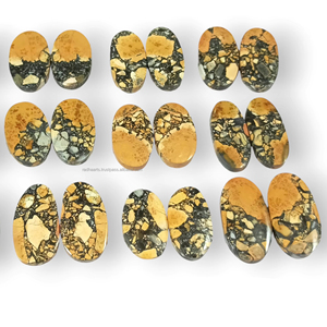 Natural Maligano Jasper Pair Gemstones Loose Bulk Supplier Cabochons Faceted Healing Crystals Wholesale Export India - Product Image 4