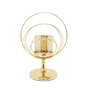 Support à bougies en fer forgé fait main de haute qualité pour centre de table d'hôtel, restaurant et décoration hôtelière, fourni par Zahid - Product Image 2