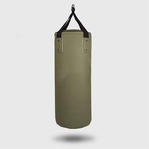 Saco de boxeo de cuero resistente, saco de arena pesado para entrenamiento de boxeo, kickboxing y artes marciales - Product Image 1
