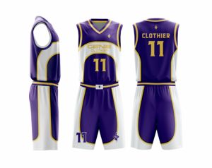 Vente en gros d'usine, uniformes de basket-ball personnalisés 100% polyester, légers, respirants, logo imprimé, nom du joueur - Product Image 1