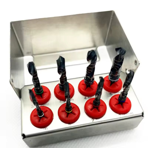 Kit de 8 Brocas Manuales para Implantes Dentales, Expansor de Hueso, Acero Inoxidable Negro, Instrumental Quirúrgico para Laboratorio - Product Image 3