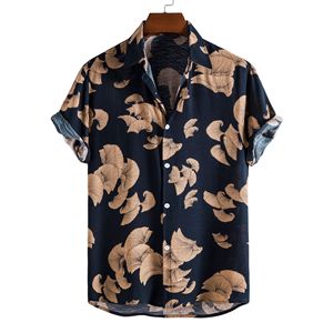 <b>Men's</b> <b>Hawaiian</b> Floral Printed Poplin Summer Beach <b>Shirts</b> Short Sleeve Single Button Closure Breathable Quick Dry - Product Image 1
