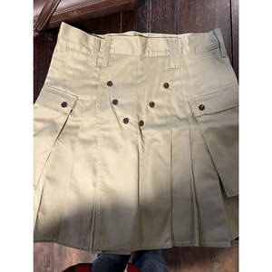 VENTE CHAUDE Kilt cargo plissé UTILITY pour homme, couleur marron kaki, durable, vente en gros 2026 - Product Image 1