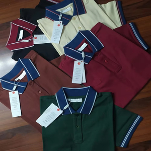 Polo à manches courtes style golf avec boutons et fermeture éclair, couleurs assorties, en piqué, surplus de stock de vêtements du Bangladesh - Product Image 3