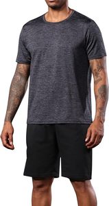 Conjunto Deportivo Unisex de Camiseta y Pantalones Cortos de Color Sólido - Product Image 3