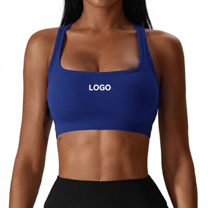Janya 2026 Solid Gym Clothing Breathable Lightweight Sleeveless Fitness Top Square Neck Yoga Bras Halter Backless Front - Product Image 5