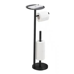 <b>Kitchen</b> Floor Toilet <b>Paper</b> Holder No Hole <b>Paper</b> Towel Holder Single Rod Freestanding <b>Paper</b> Roll Holder Metal Modern Best Price - Product Image 3