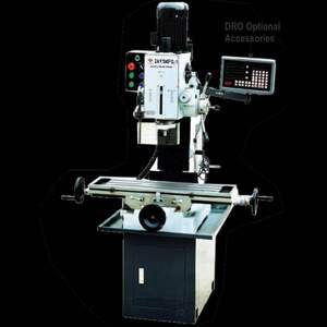 Fresadora de Columna Redonda con Cabezal Giratorio de 90 Grados, Accionamiento por Correa, Microavance y Mesa de Precisión para Taller - Product Image 1