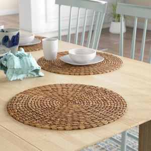 Sets de table tissés à la main en jacinthe d'eau, design bohème, 5mm/10mm/personnalisé, écologiques, durables, diamètre >600mm, pour la maison et la cuisine - Product Image 2