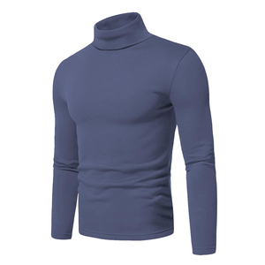 Mens Turtle High Neck Fashionwear Custom <b>Logo</b> And Size Slim Fit Cotton Pullover Breathable Comfortable Daily Wear Shirt - Product Image 6