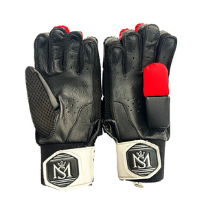 Mannu Sports Cricket Gloves Velcro Closure Lightweight Breathable Extra Protection High Quality PU Leather All Seasons Pair - Product Image 3