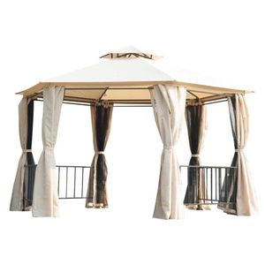 Gazebo e Pergola da Giardino Beige 13ft X 13ft - Product Image 3
