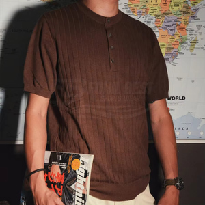 เสื้อยืดคอกลมแขนปกติของผู้ชายผ้าฝ้าย100% แบบลำลองระบายอากาศได้ดีดีไซน์ว่างเปล่าลวดลายสีพื้น - Product Image 4
