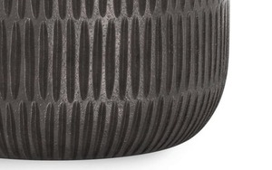 Macetero Cilíndrico Moderno de Resina, Diseño Minimalista, Hecho a Mano, Florero Negro para Muebles de Sala - Product Image 3