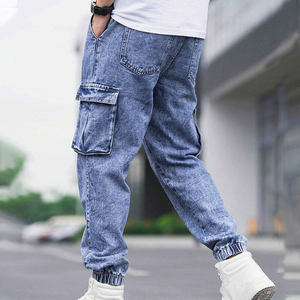 Pantalones Cargo de Algodón Lavado a la Piedra, Cintura Media, Cordón Ajustable, Corte Holgado, Largura al Tobillo, Color Sólido, Casual, para Hombre y Mujer, Estilo Urbano - Product Image 4