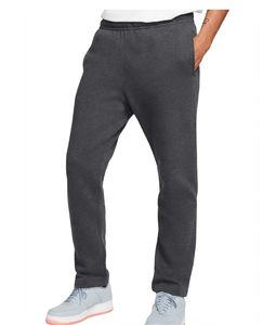 Pantalon de jogging décontracté pour homme en molleton de coton mi-lourd, gris foncé, taille haute élastique, coupe-vent, avec poches latérales, tricoté, pour l'automne - Product Image 1