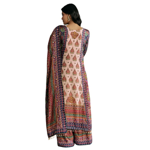 Salwar Kameez pakistanais d'été en dentelle, 100% coton naturel respirant, richement brodé, haute qualité, longueur genou, manches longues - Product Image 5