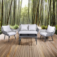 Top Sale Garten Gartenmöbel Wasserdichte Sofa garnituren Board Garden billige Tischs ofa 4-teilige Liege sets