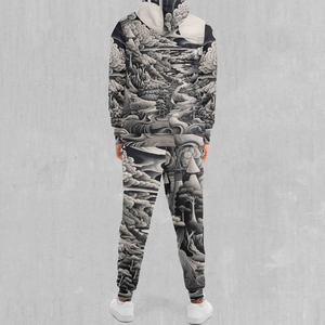 Conjunto Deportivo Sublimado Personalizado al por Mayor, Sudadera con Cremallera Completa y Pantalones Jogger para Hombre, Diseño Sublimado - Product Image 2