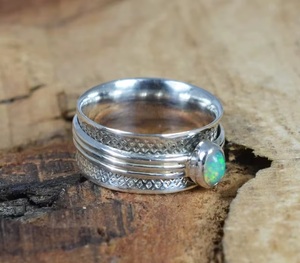 Wholesale Natural Ethiopian <b>Opal</b> 925 Sterling <b>Silver</b> Gemstone <b>Ring</b> Handmade Elegant Fine Jewelry Wedding Gift October Birthstone - Product Image 6