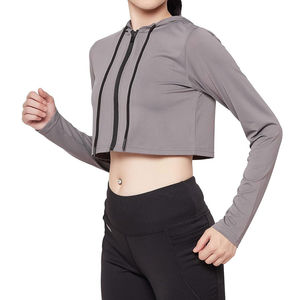 Hoodie court pour femme le plus vendu – Respirant, haute qualité, design original, logo personnalisé sur le devant, 100 % coton molletonné, écologique - Product Image 6