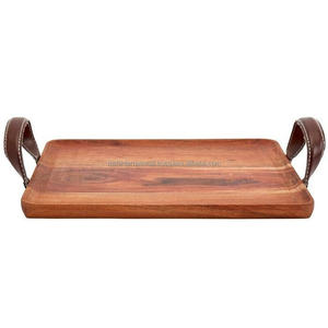 Plateau en bois de couleur bois naturel, Design moderne Unique, décor de maison, plateau en bois, poli personnalisé - Product Image 2