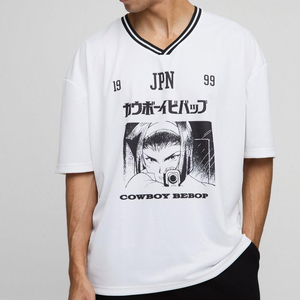 เสื้อยืดทรงบ็อกซี่ แขนสั้น พิมพ์ลาย สไตล์ลำลอง สตรีทแวร์ ผ้าฝ้าย ทรงหลวม โอเวอร์ไซส์ สำหรับผู้ชาย - Product Image 1