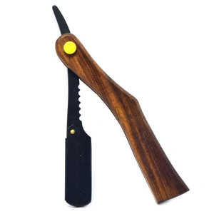 Sliding Customizable Logo Straight <b>Razor</b> for Barbers Plastic Handle Matte Single Blade Barber Supplies Customized Packing - Product Image 3