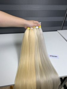 Extensiones de Cabello Humano Virgen NASA, Cabello Vietnamita Súper Doble Trama, Color Rubio Decolorado, Precio al por Mayor - Product Image 3