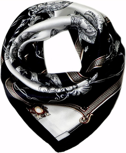 Écharpe carrée en soie 100 % imprimée numériquement à carreaux/unie avec logo personnalisé pour femme, en satin doux de haute qualité, idéale pour le hijab décontracté et les activités de plein air – Grande Vente - Product Image 2
