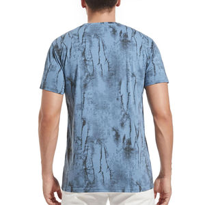 เสื้อยืดกีฬาผู้ชายแบบซับลิเมชั่น ผ้าฝ้ายพรีเมียม ลายกาแล็กซี่ ทรงหลวม แห้งเร็ว น้ำหนักเบา โลโก้ด้านหน้า รับสั่งทำตามแบบ OEM ODM - Product Image 5