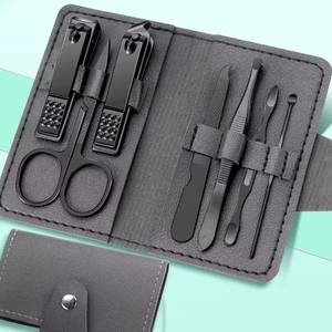 Mint Green 7 in 1 <b>Nail</b> Kit Stainless Steel Manicure <b>Set</b> Portable Case Classic Style Adult Use - Product Image 3