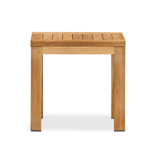 Mesa Auxiliar Moderna Minimalista Hecha de Madera de Teca y Acabado de Teca Natural, Mueble Duradero para Apartamentos, Sala de Estar y Comedor - Product Image 2