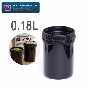 Seau en plastique de qualité alimentaire 180 ml avec couvercle antivol à bande déchirable pour le stockage d'aliments et de boissons, bidons et fûts en PEHD - Product Image 1